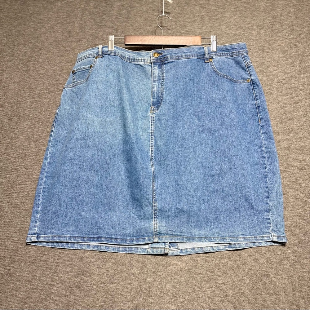 Jessica London Classic Blue Denim Skirt Size 22W NWOT